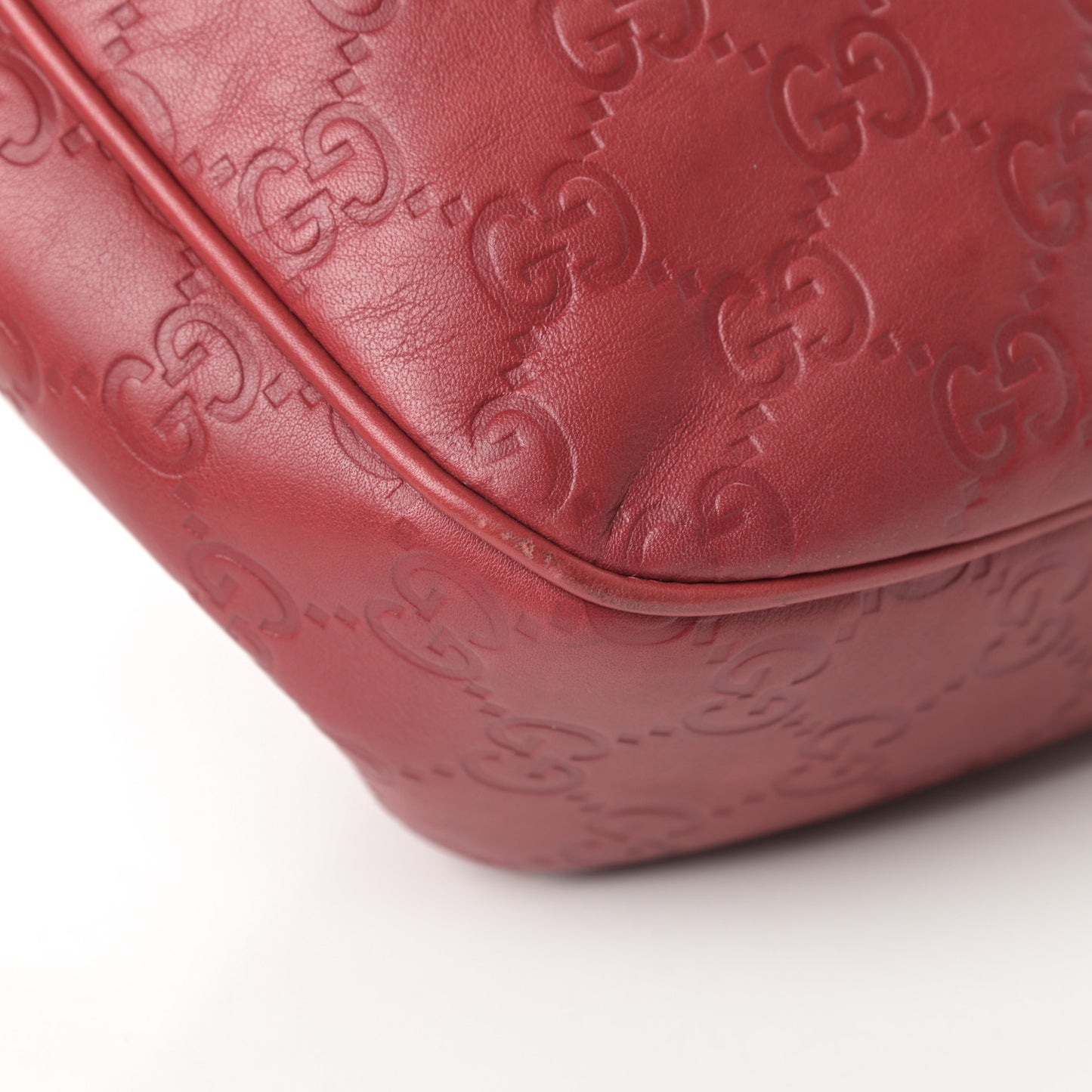 Guccissima Small Charmy Hobo Red