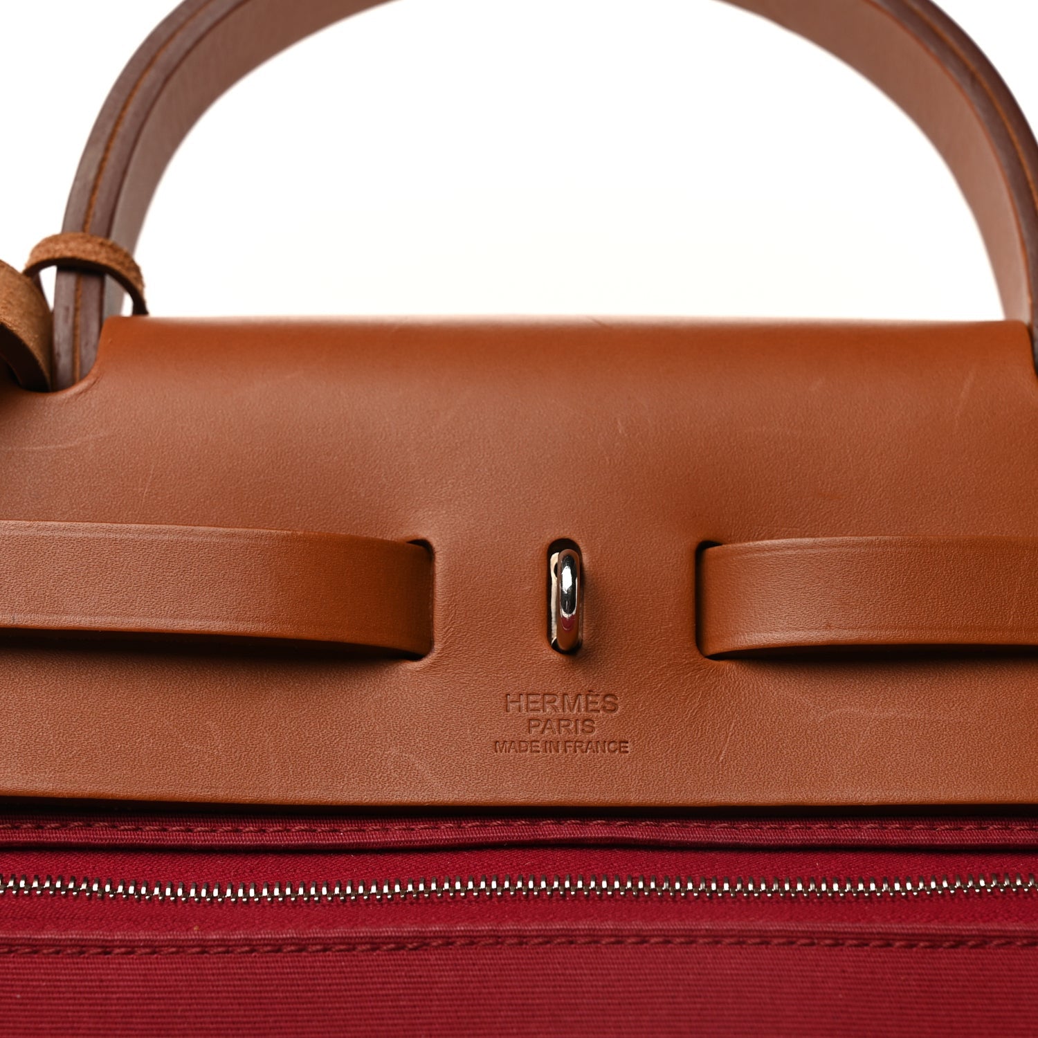 Hermes Vache Hunter Toile Herbag Zip 31 PM Rubis 3 of 10