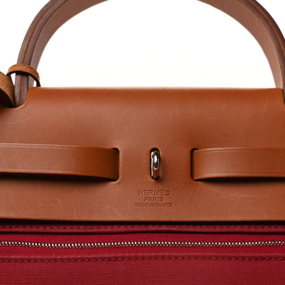 Hermes Vache Hunter Toile Herbag Zip 31 PM Rubis 3 of 10