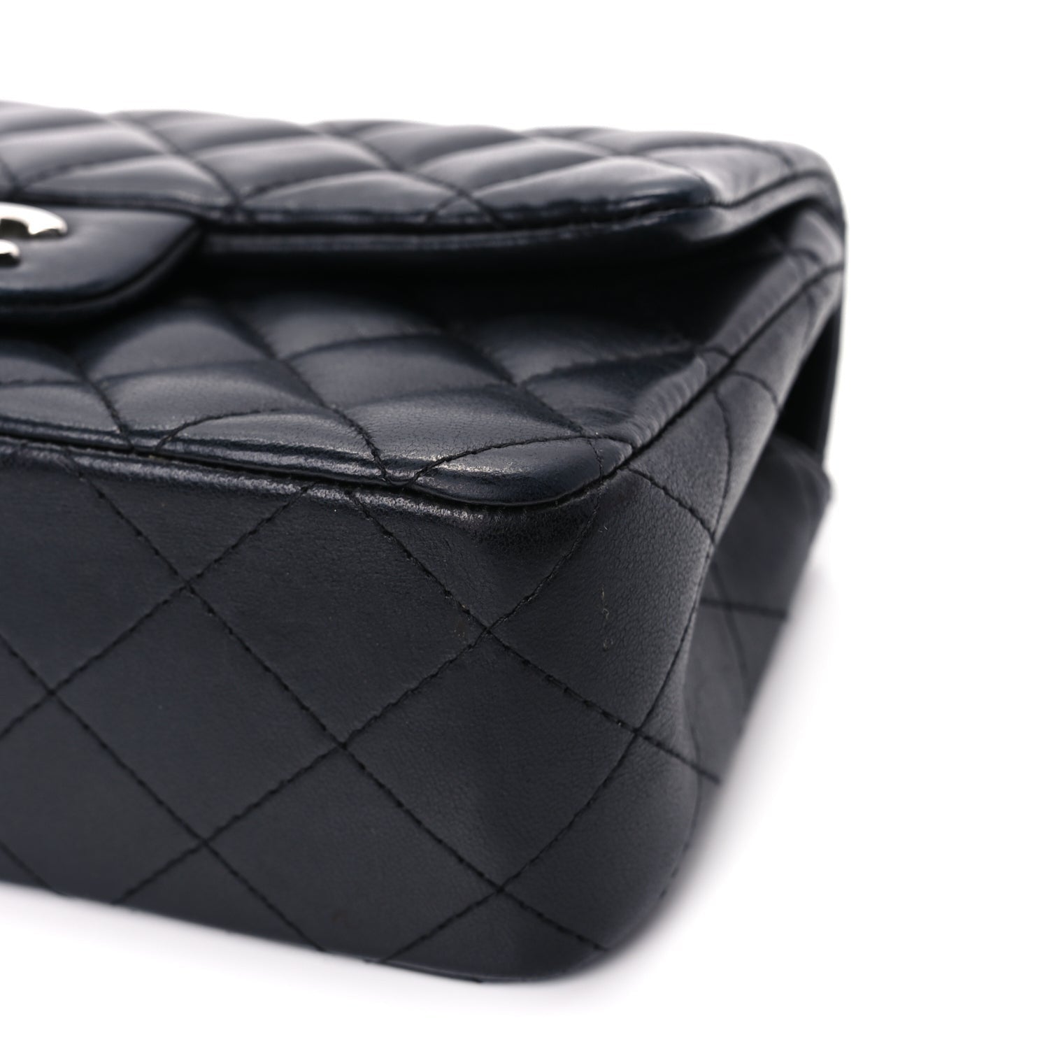 Chanel Lambskin Quilted Mini Rectangular Flap Black 9 of 10
