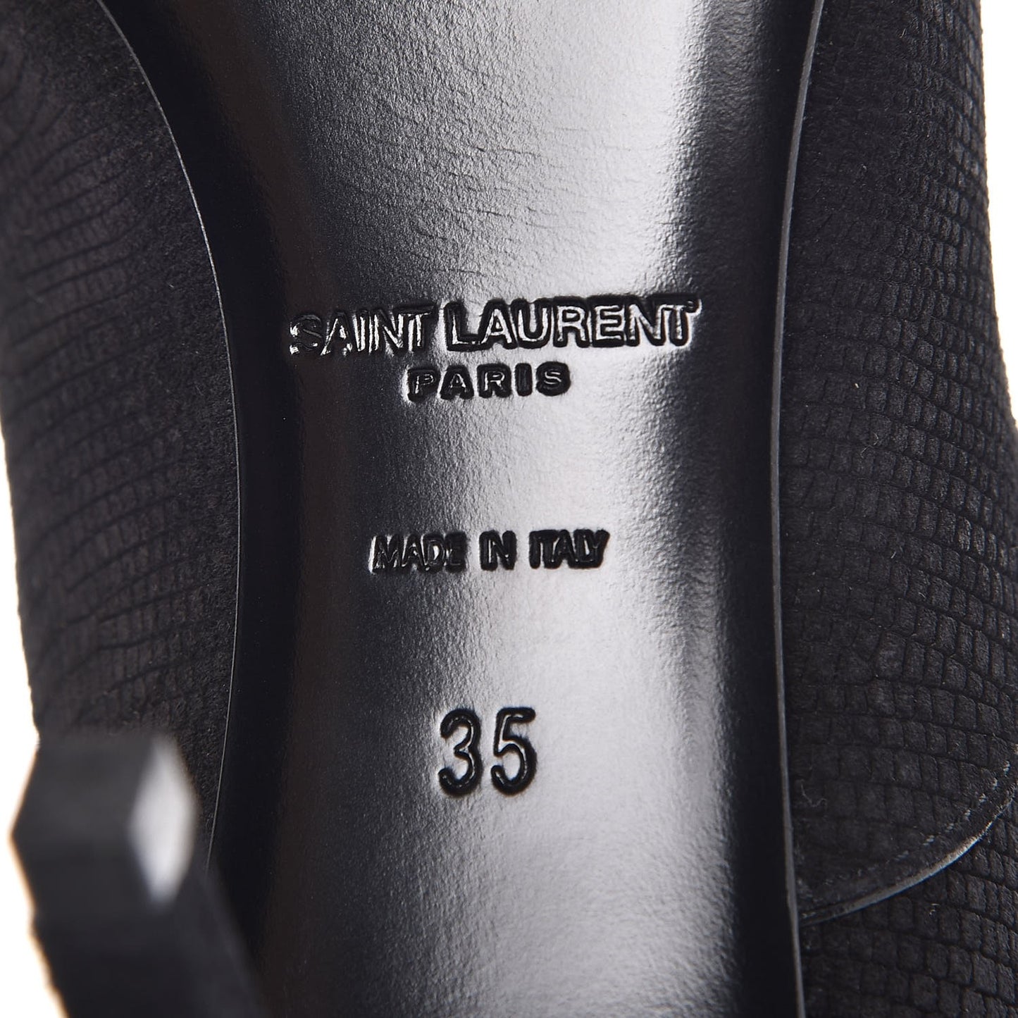 Suede Lizard Embossed Lace Up Jane 80 Booties 35 Black