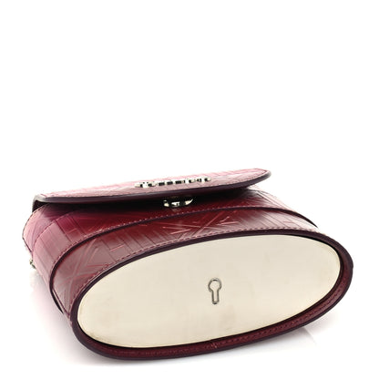 Chloe Calfskin Embossed Small Aby Lock Brown Purple 3 of 8