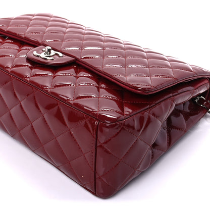 Chanel Patent Quilted Maxi Double Flap Red 8 of 9