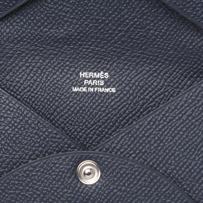 Hermes Epsom Calvi Card Case Bleu Nuit 6 of 8