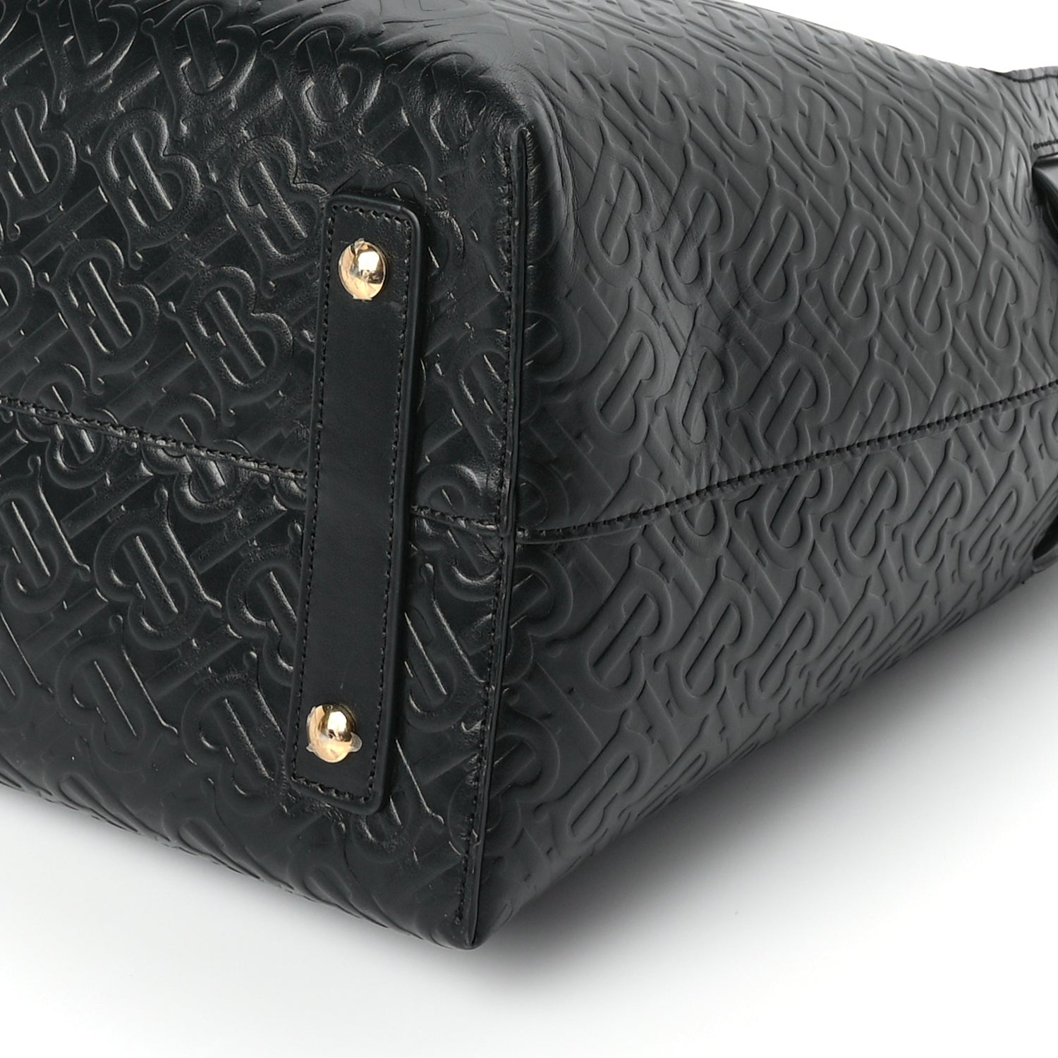 Burberry Calfskin Embossed Monogram Medium Belt Bag  Black 8 of 8