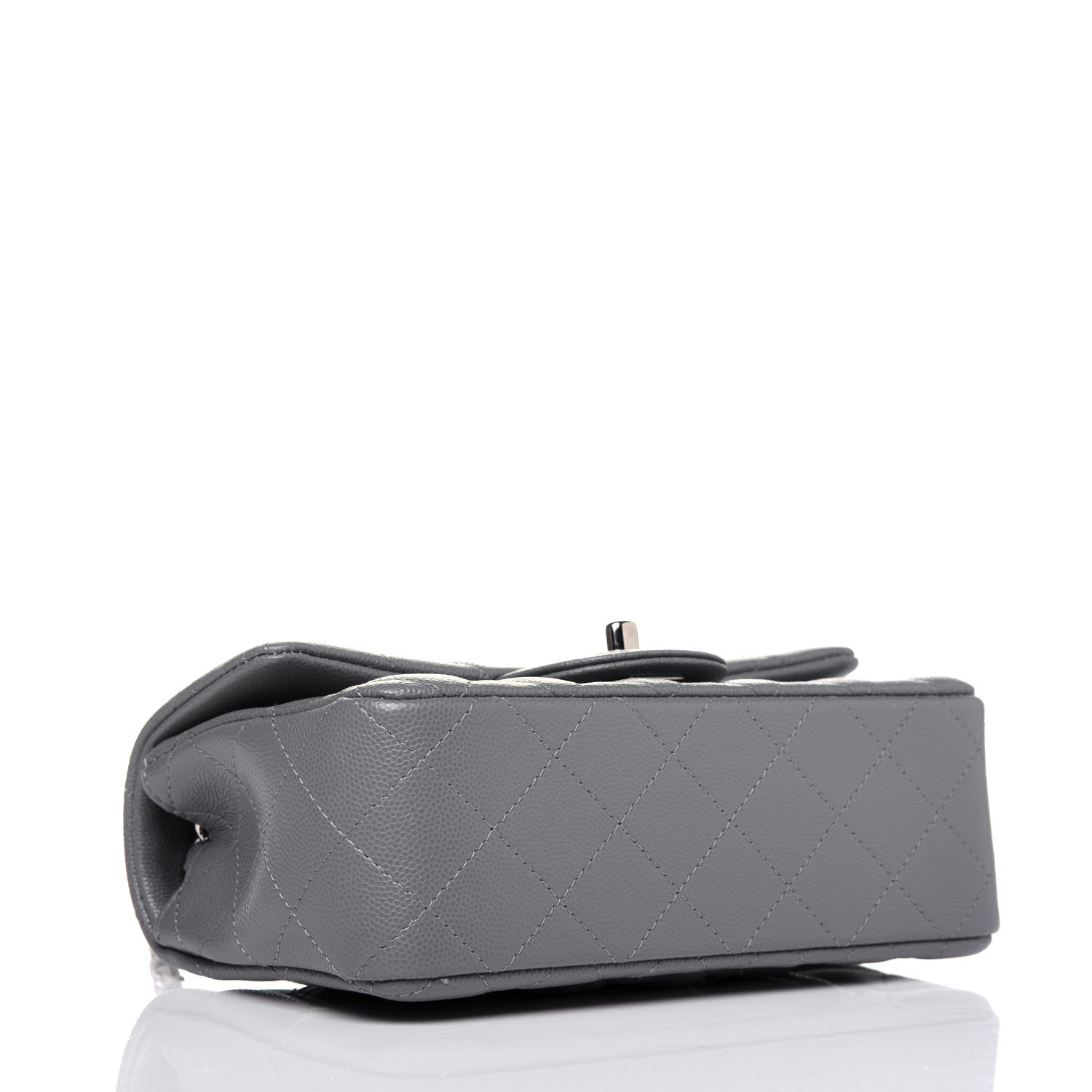 Chanel Caviar Quilted Mini Rectangular Flap Grey 4 of 13