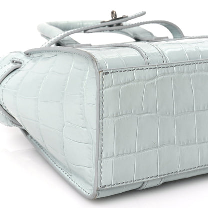 Mulberry Shiny Crocodile Embossed Micro Zipped Bayswater Blue 7 of 8
