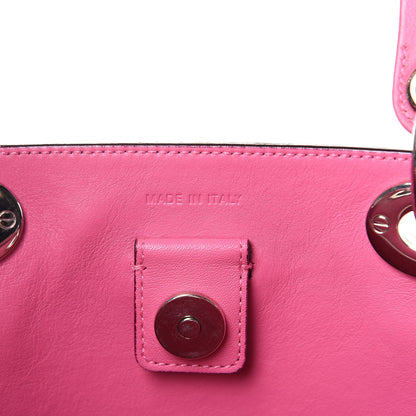 Christian Dior Smooth Calfskin Medium Tri-Color Diorissimo Bag Navy Pink 7 of 11
