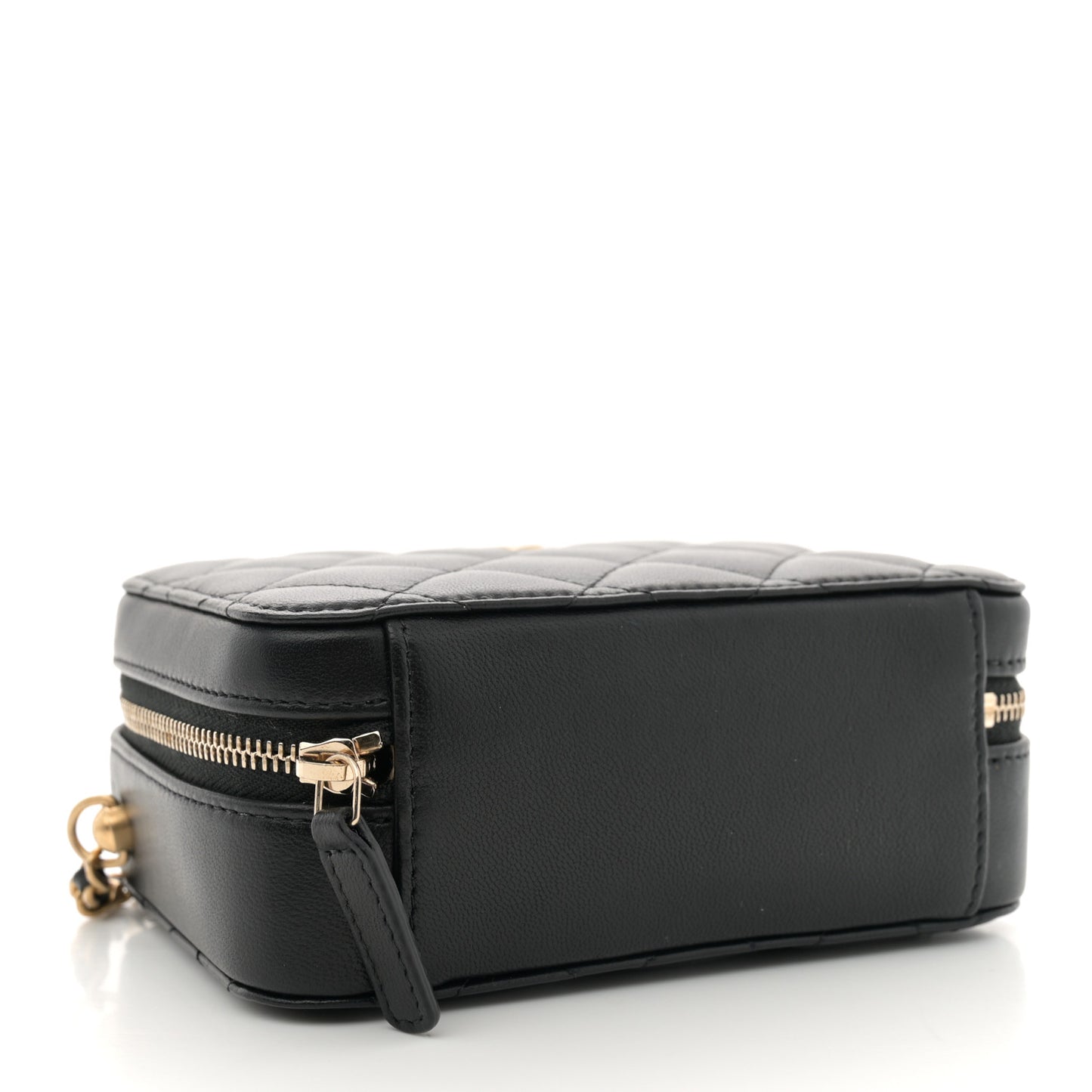 Lambskin Quilted CC Pearl Crush Camera Case Black