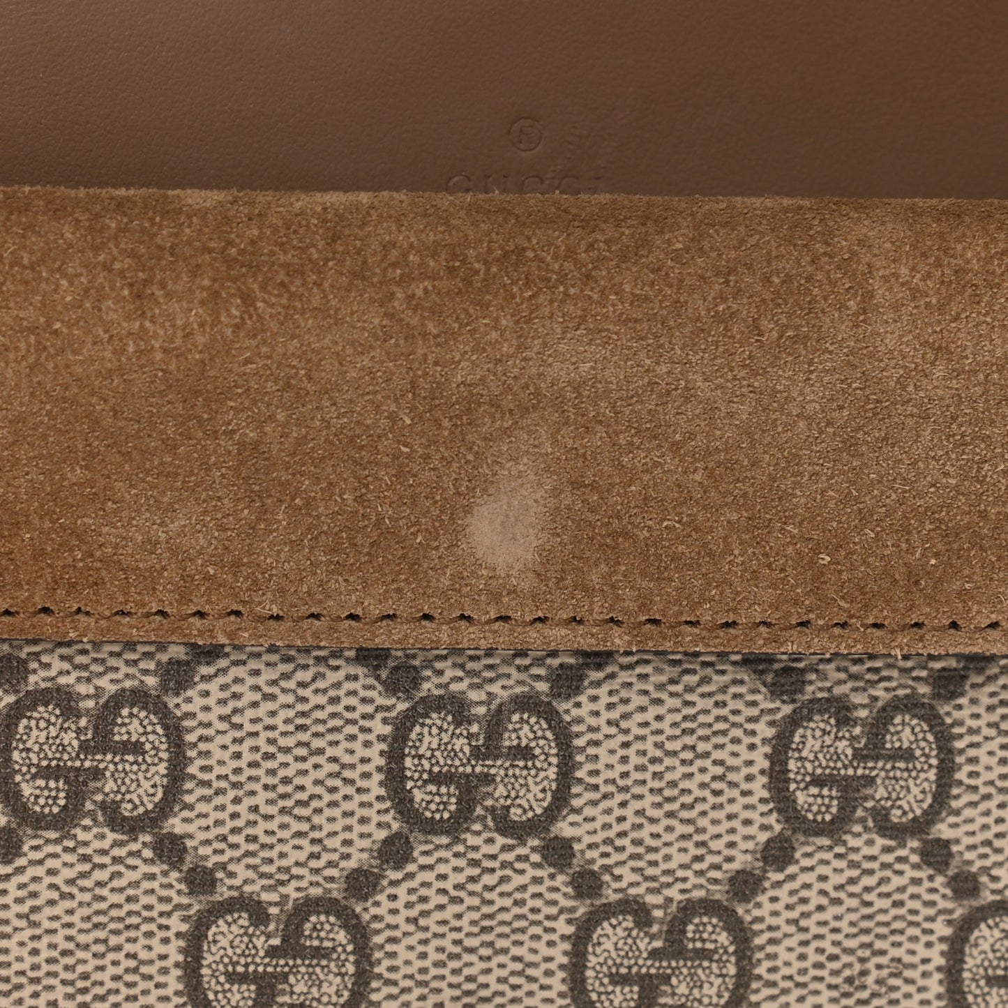 GG Supreme Monogram Super Mini Dionysus Shoulder Bag Taupe