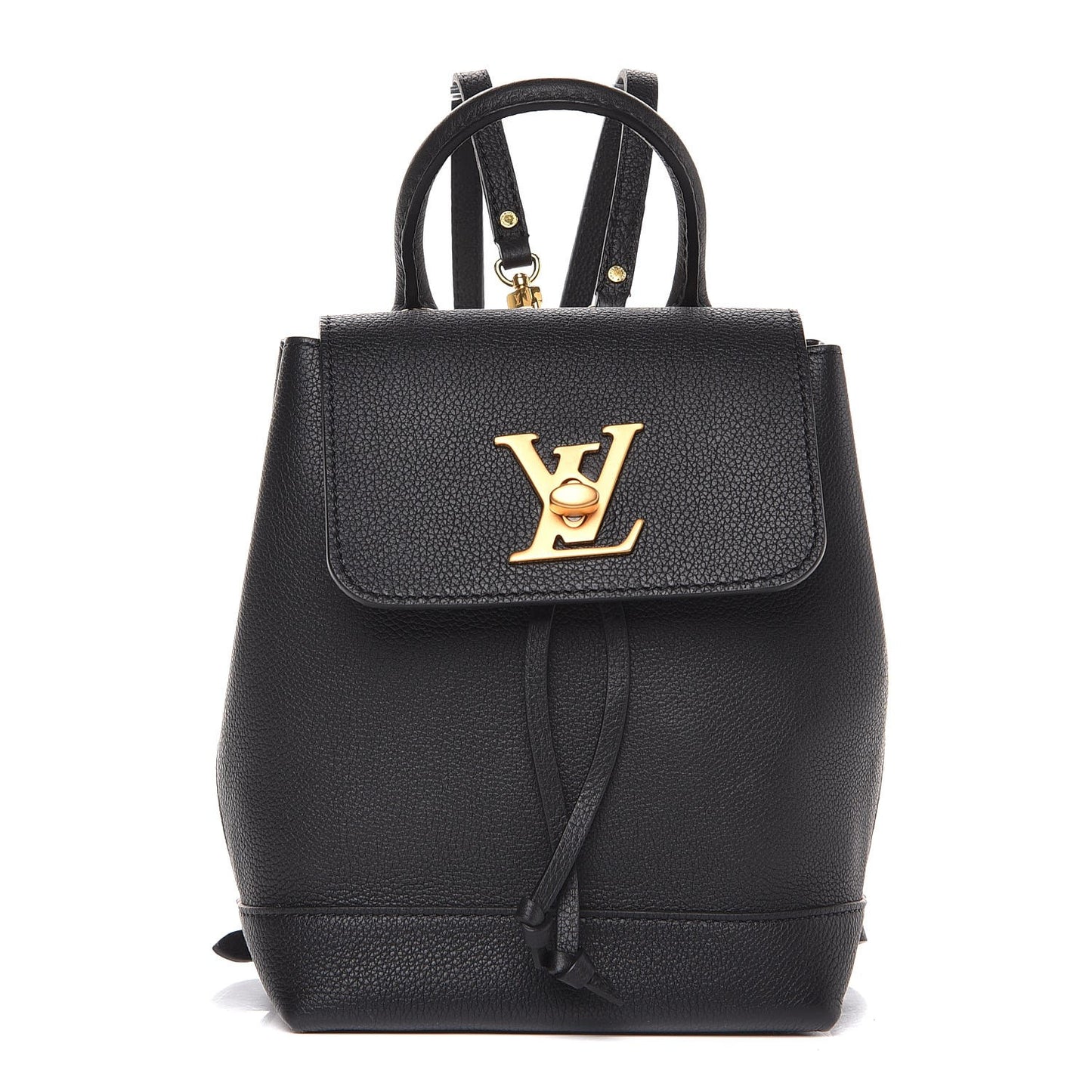 Calfskin Lockme Mini Backpack Black