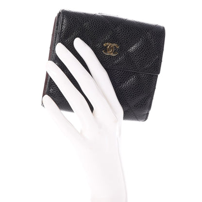 Chanel Caviar Quilted Compact French Flap Wallet 2 of 8