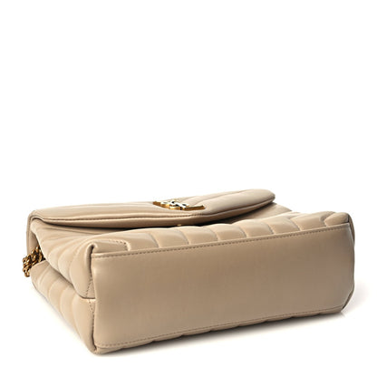 Saint Laurent Calfskin Y Quilted Monogram Small Loulou Chain Satchel Dark Beige 3 of 8