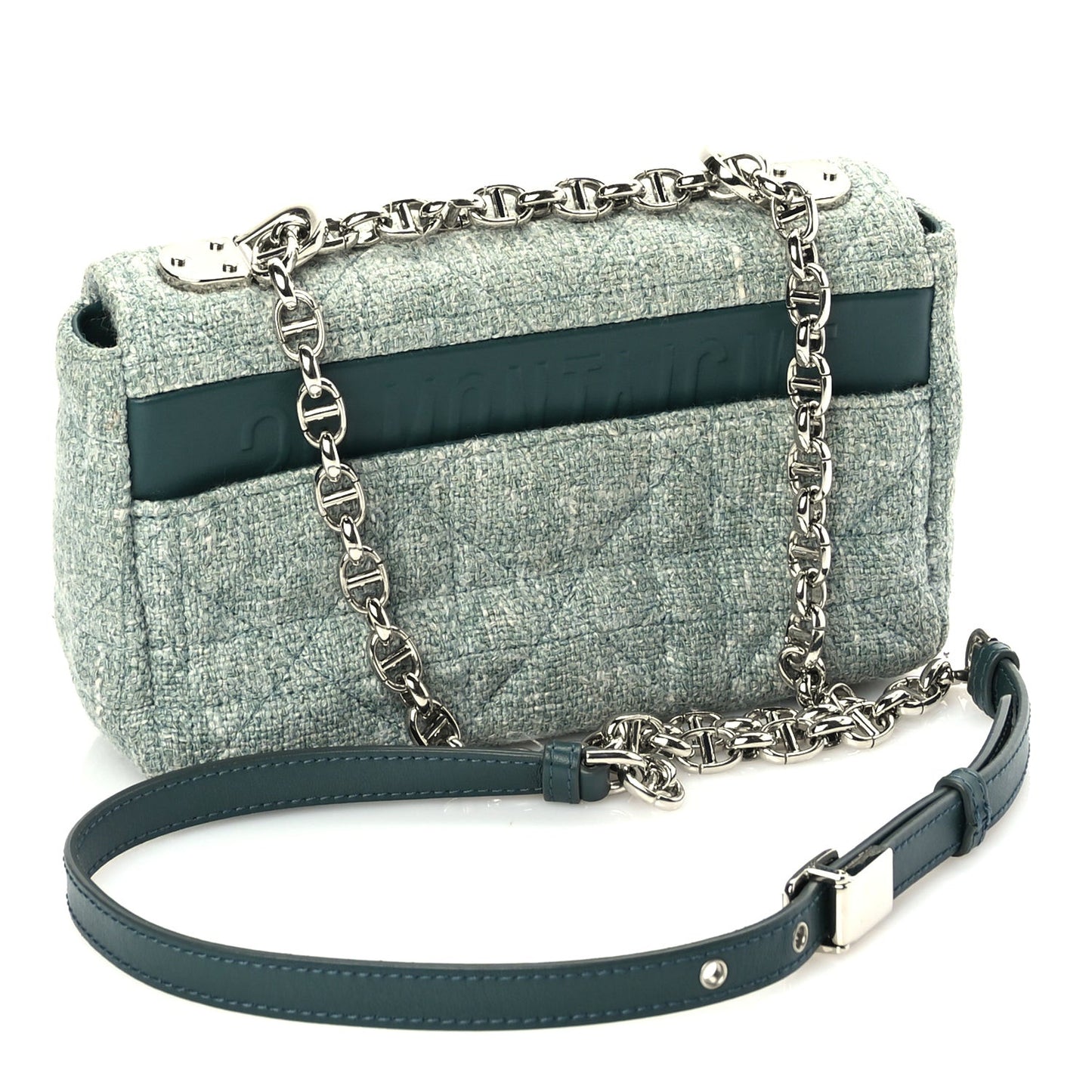 Tweed Macrocannage Small Caro Bag  Light Green