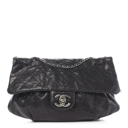 Chanel Caviar Quilted Medium Elastic Flap Black 1 of 12