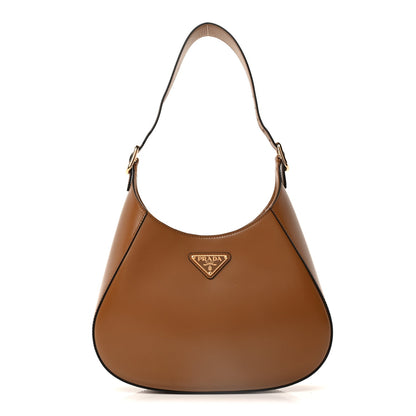 Prada Spazzolato Cleo Adjustable Strap Shoulder Bag Cannella 1 of 8
