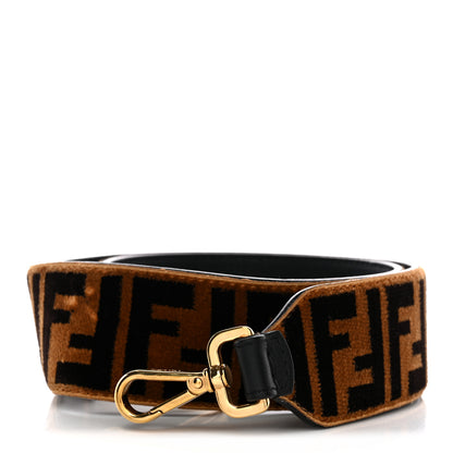 Fendi Velvet Tapestry FF Strap You Tobacco 1 of 5