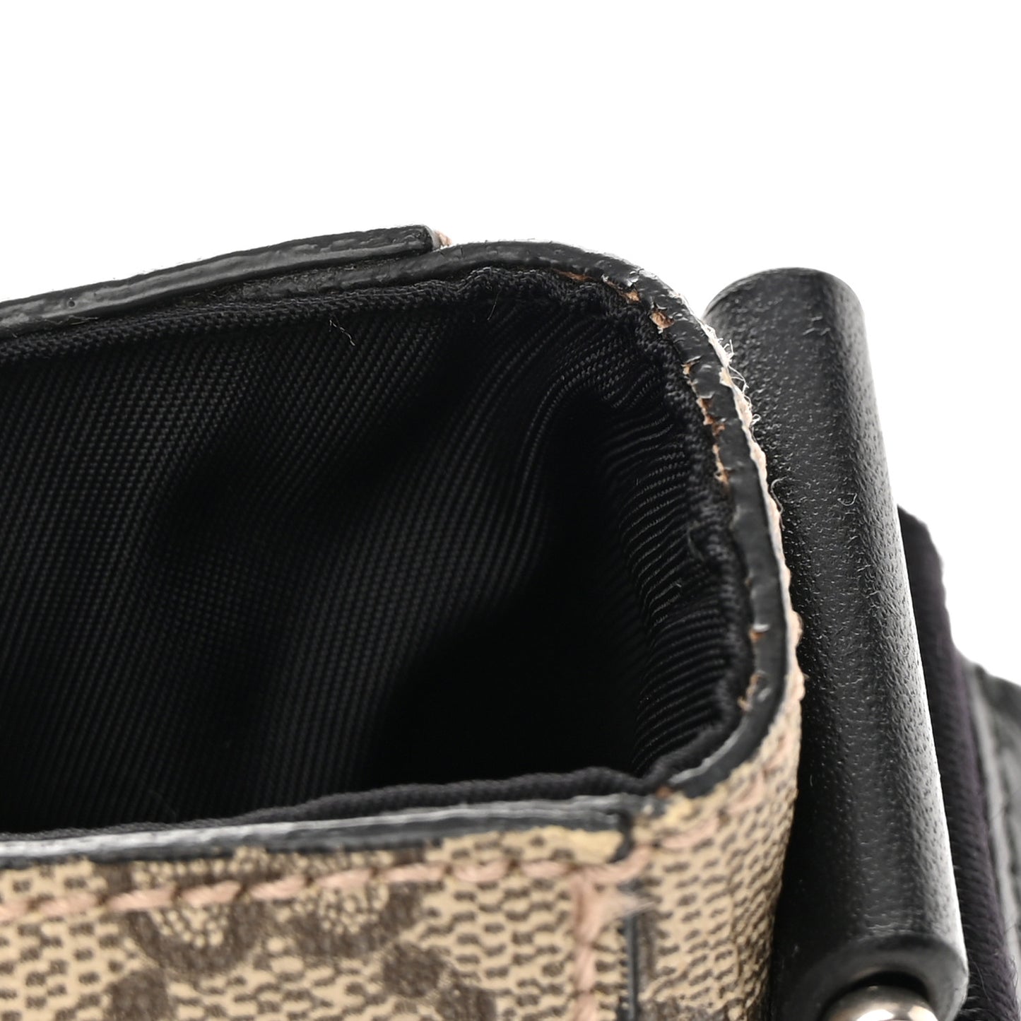 GG Supreme Monogram Web Flap Messenger Bag Black