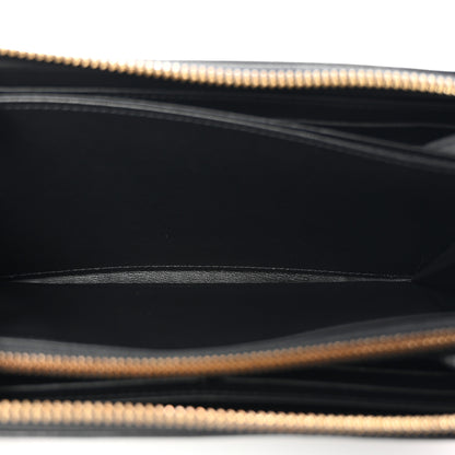 Louis Vuitton Lambskin Embossed Monogram Coussin Zippy Wallet Black 5 of 6