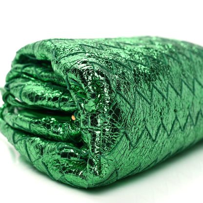 Bottega Veneta Metallic Nappa Intrecciato The Mini Pouch Parakeet 7 of 8