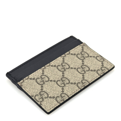 Gucci GG Supreme Monogram Calfskin Card Holder Beige Black 4 of 8