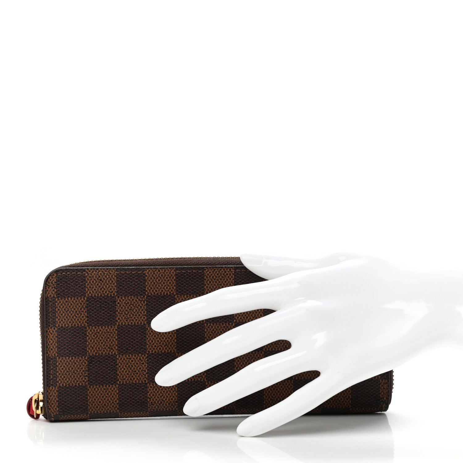 Louis Vuitton Damier Ebene Clemence Wallet Cherry 2 of 6