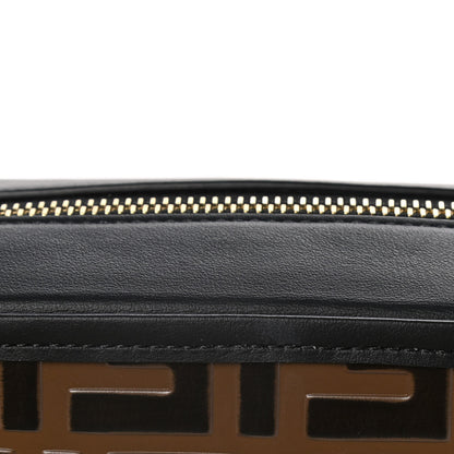 Fendi Vitello Century Bi-Color FF 1974 Embossed Mini Camera Case Maya Black 15 of 16