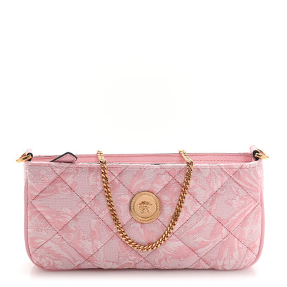 Versace Baroque Jacquard Quilted Medusa Shoulder Bag Baby Pink 1 of 8