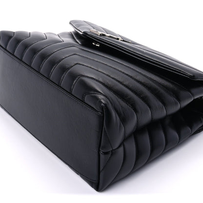 Saint Laurent Calfskin Y Quilted Monogram Medium Loulou Chain Satchel Black 8 of 8