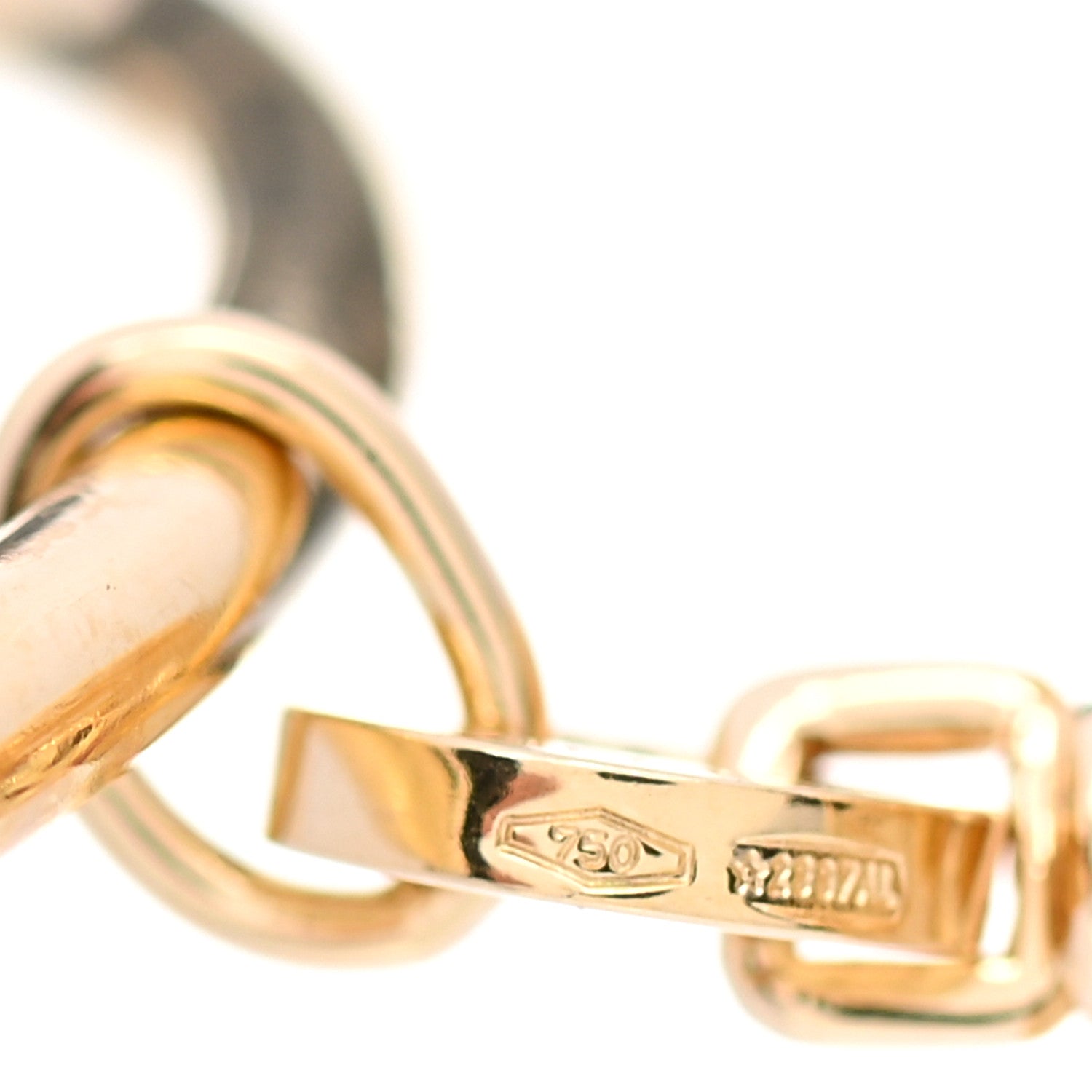 Bulgari 18K Yellow Gold B.Zero1 Dangle Hoop Earrings 7 of 7