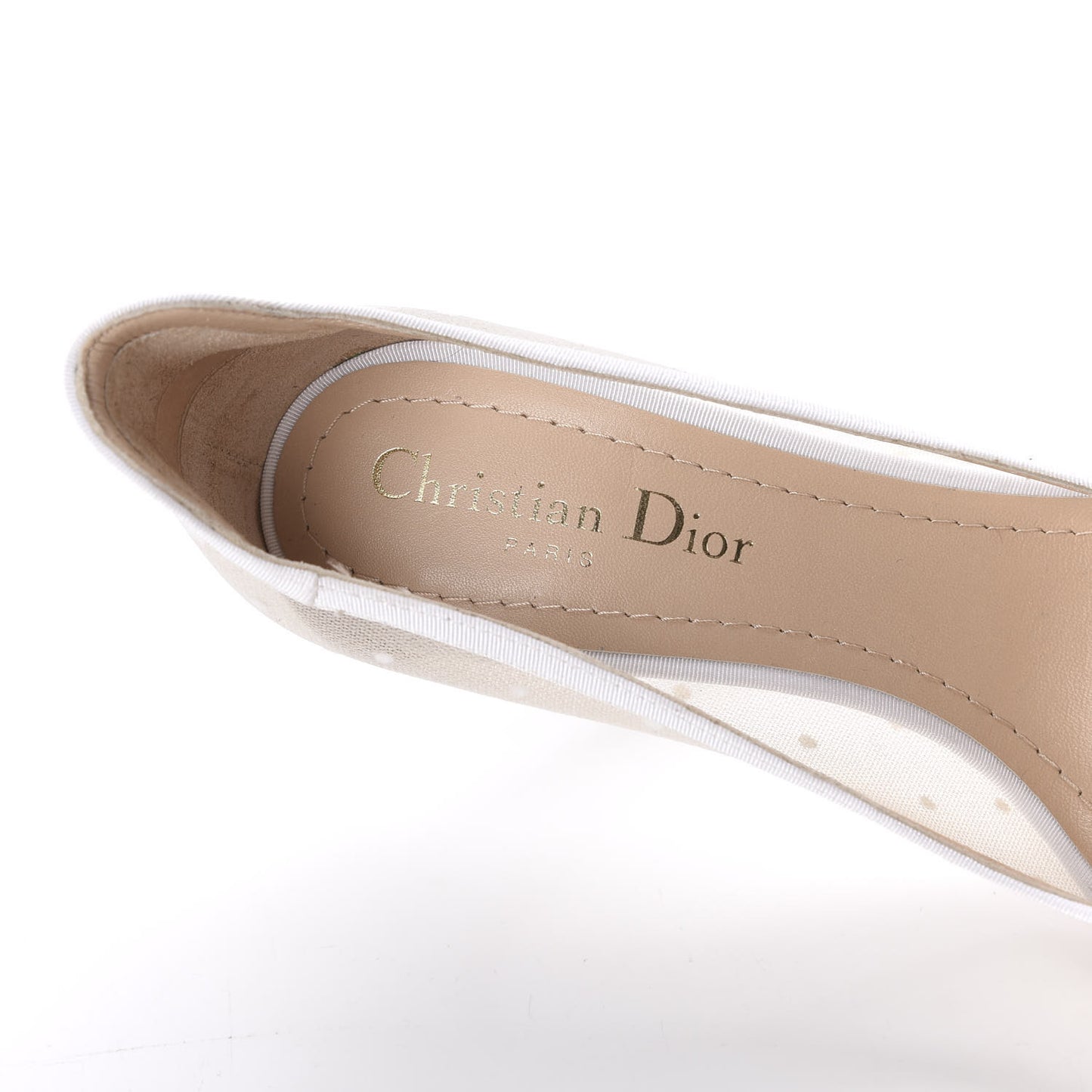 Mesh Plumetis Tulle D-Moi Pumps 36 White