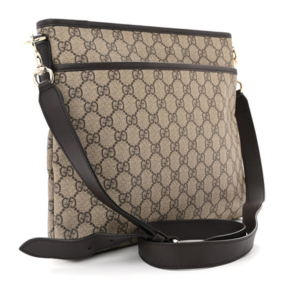Gucci GG Plus Monogram Medium Flat Messenger Bag Dark Brown 3 of 16
