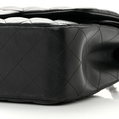 Chanel Lambskin Quilted Jumbo Double Flap Black 10 of 19