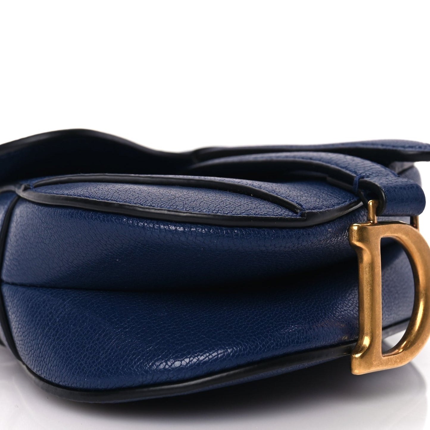 Goatskin Micro Saddle Bag With Strap Blue Royale