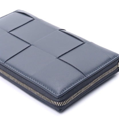 Bottega Veneta Nappa Maxi Intrecciato Zip Around Wallet Thunder 9 of 9