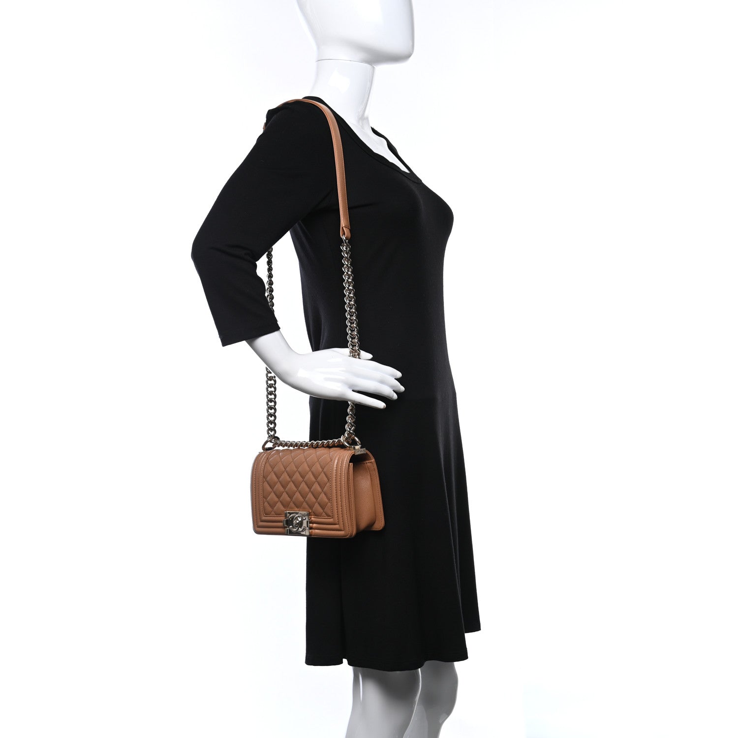 Chanel Caviar Quilted Small Boy Flap Brown 2 of 10