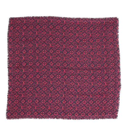 Louis Vuitton Silk Wool Monogram Dentelle Shawl Scarf 1 of 3