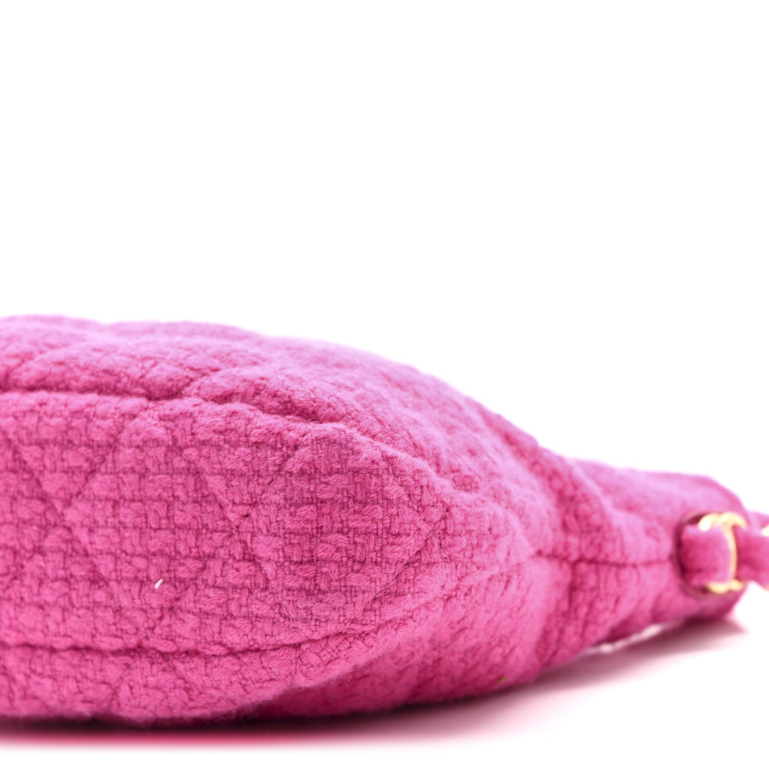 Chanel Cashmere Tweed Quilted CC Links Hobo Fuchsia 10 of 10