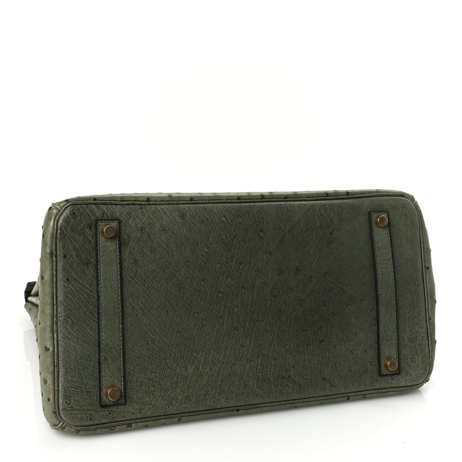 Hermes Ostrich Birkin 35 Vert Olive 3 of 9