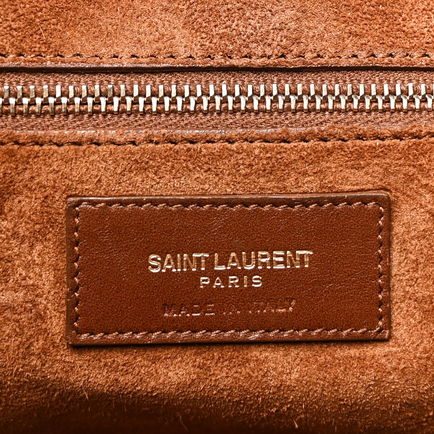Saint Laurent Calfskin Classic Duffle 6 Havane 5 of 8