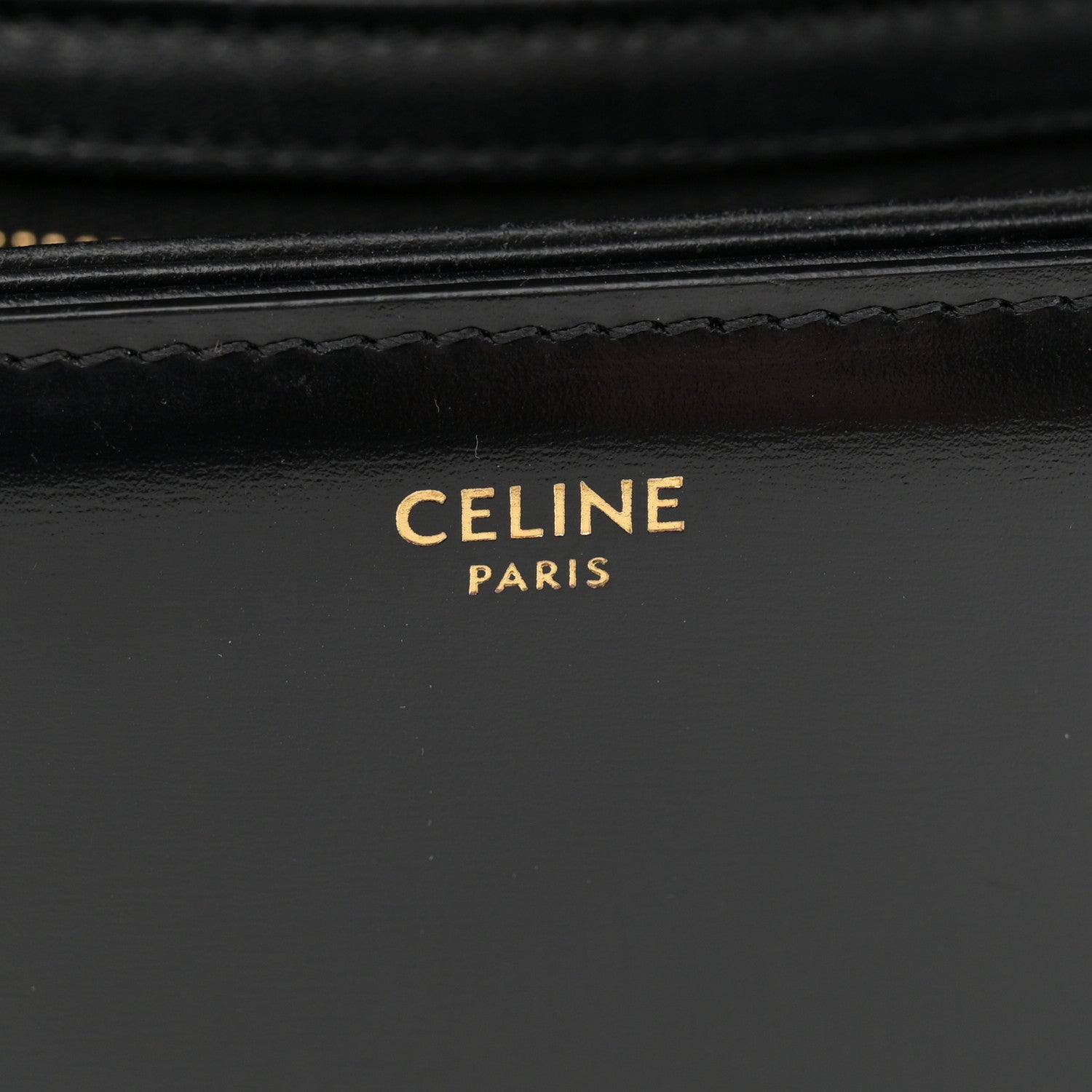 Celine Shiny Calfskin Teen Cuir Triomphe Black 6 of 12