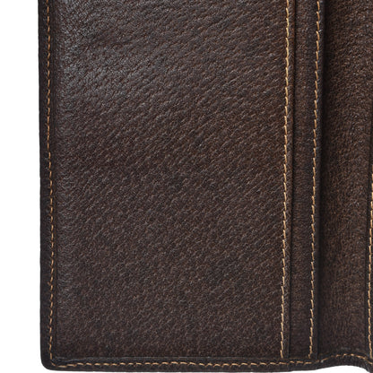 Gucci Coated Canvas Monogram Checkbook Wallet Brown 8 of 11