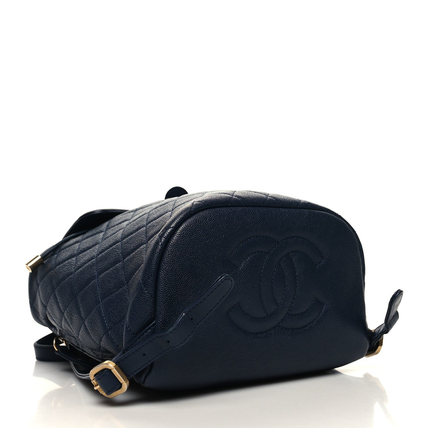 Chanel Caviar Quilted Filigree Backpack Navy 4 of 10