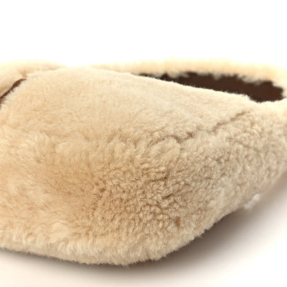Saint Laurent Shearling Le 5 A 7 Mini Hobo Natural Beige 8 of 8