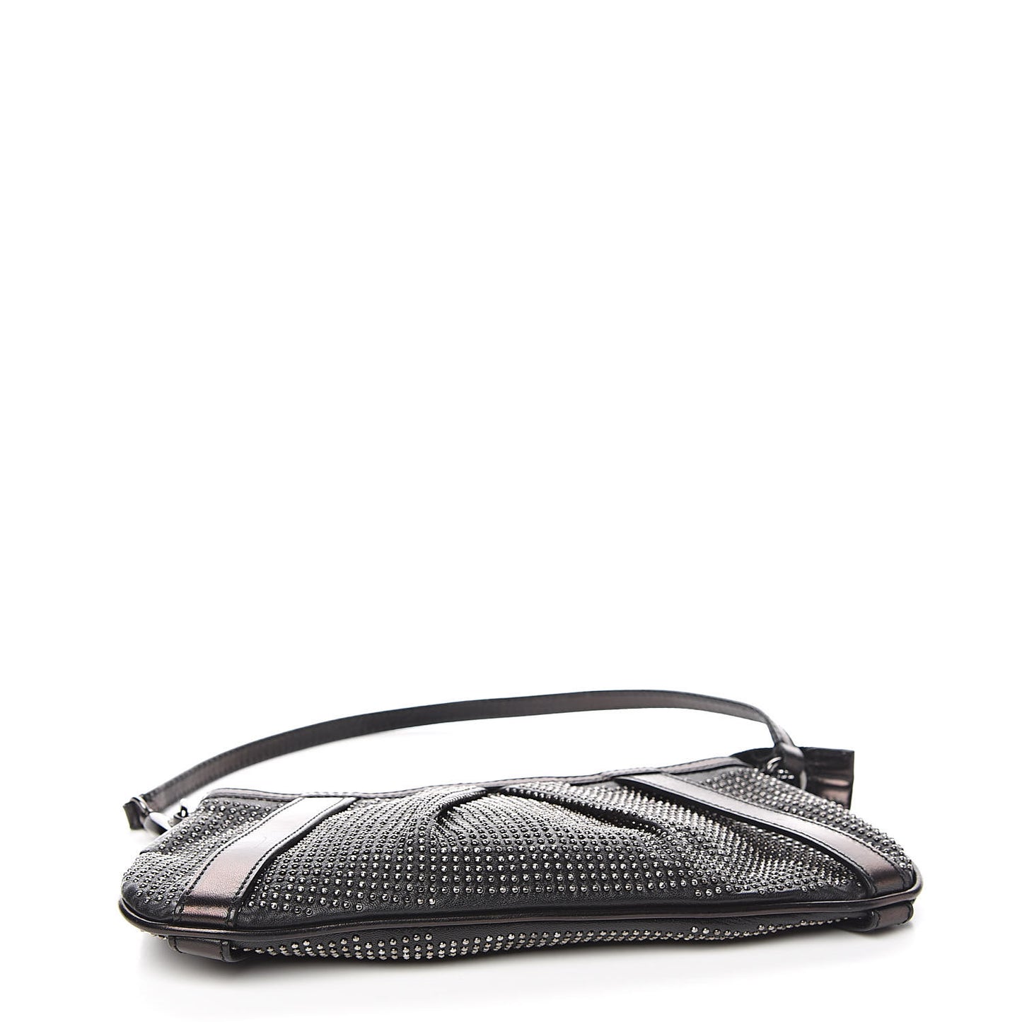 Calfskin Studded Shoulder Bag Black