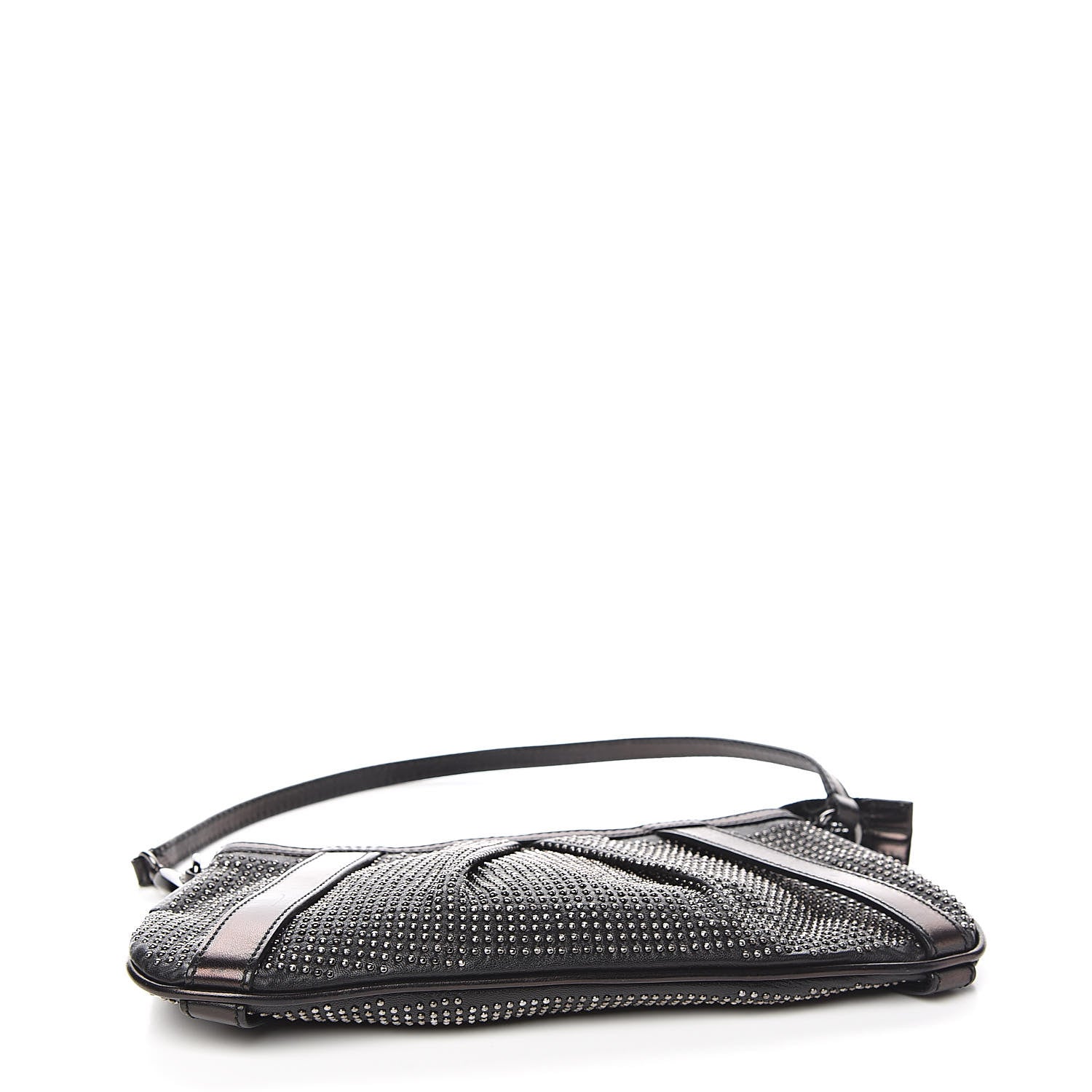 Burberry Calfskin Studded Shoulder Bag Black 4 of 11