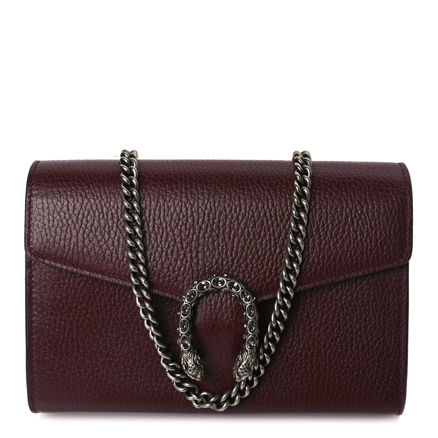 Gucci GUCCI Dollar Calfskin Crystal Mini Dionysus Chain Wallet Vintage Bordeaux Vintage Bordeaux 1 of 8