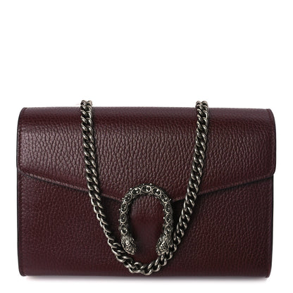 Gucci GUCCI Dollar Calfskin Crystal Mini Dionysus Chain Wallet Vintage Bordeaux Vintage Bordeaux 1 of 8