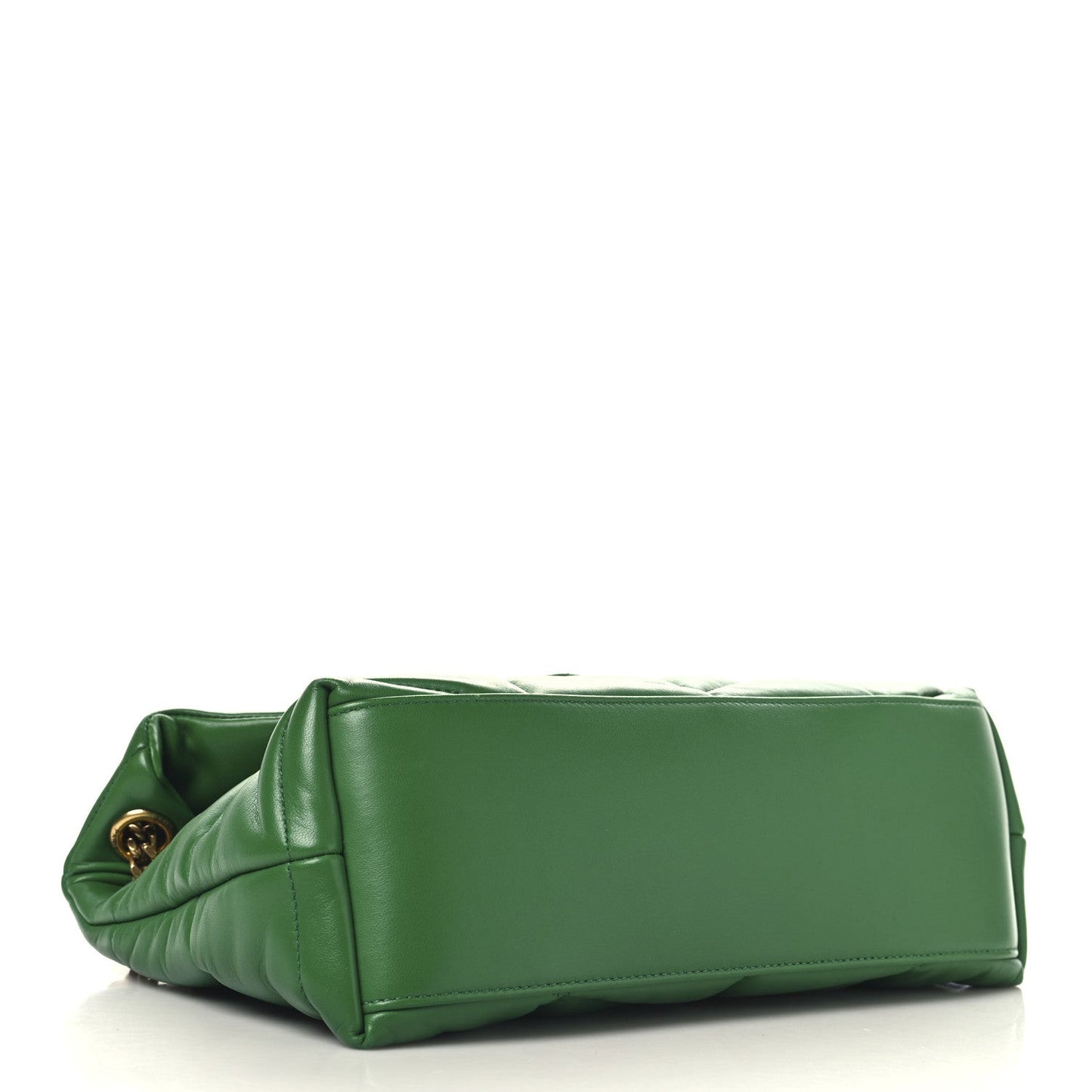 Lambskin Quilted Small Loulou Puffer Monogram Chain Satchel New Vert