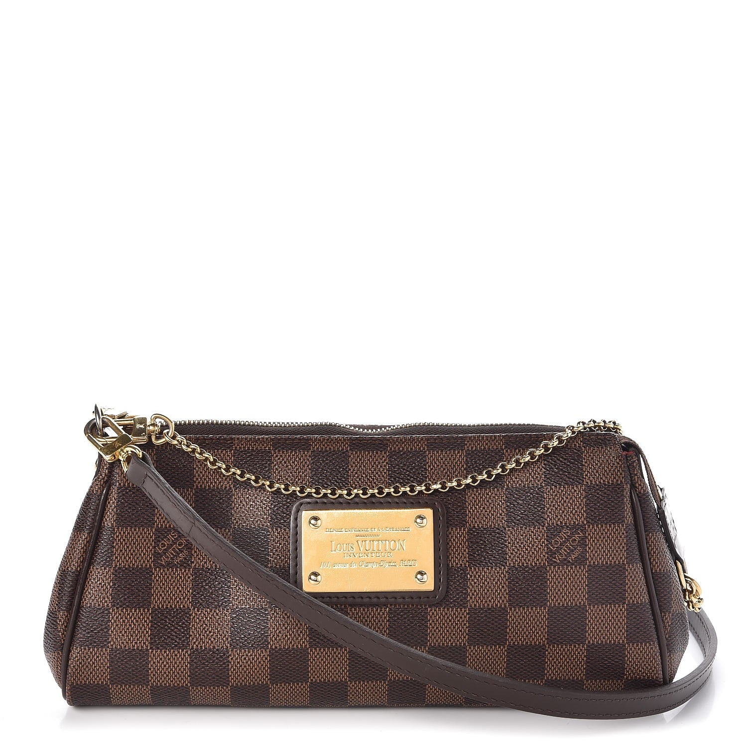 Louis Vuitton Damier Ebene Eva Clutch 1 of 8